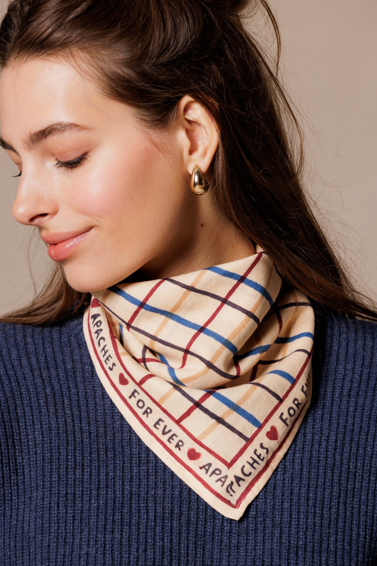 Petit foulard Manika - Cahier Macadamia
