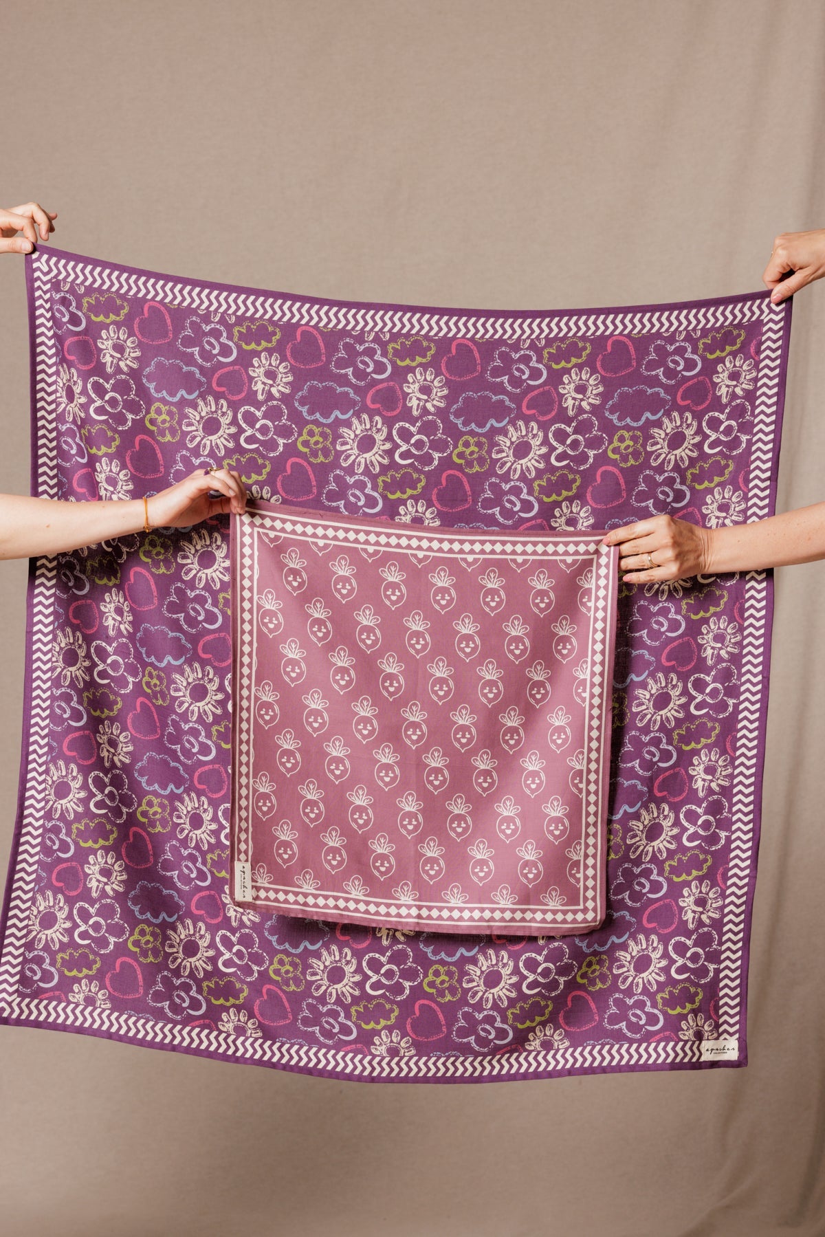 Petit foulard Manika - Roots Taupe