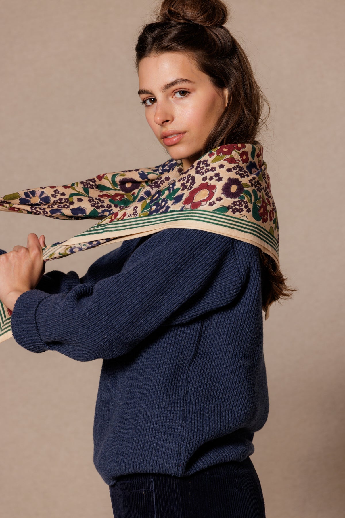 Grand foulard Latika - September Macadamia