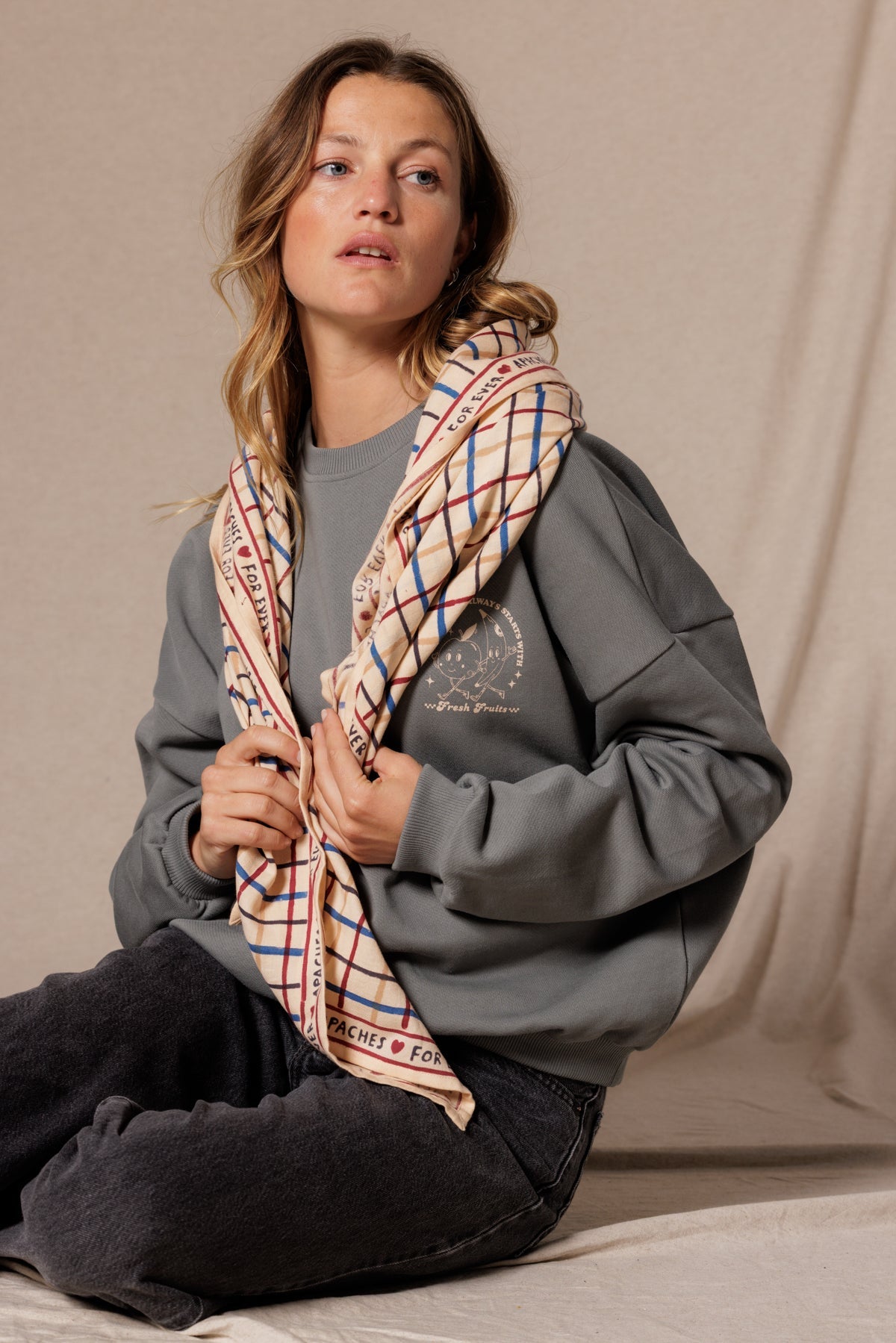Grand foulard Latika - Cahier Macadamia