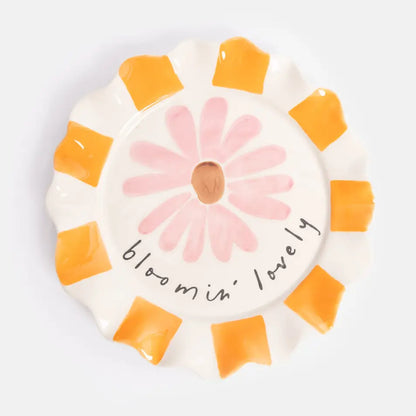 assiette festonnée bloomin lovely Caroline gardner 