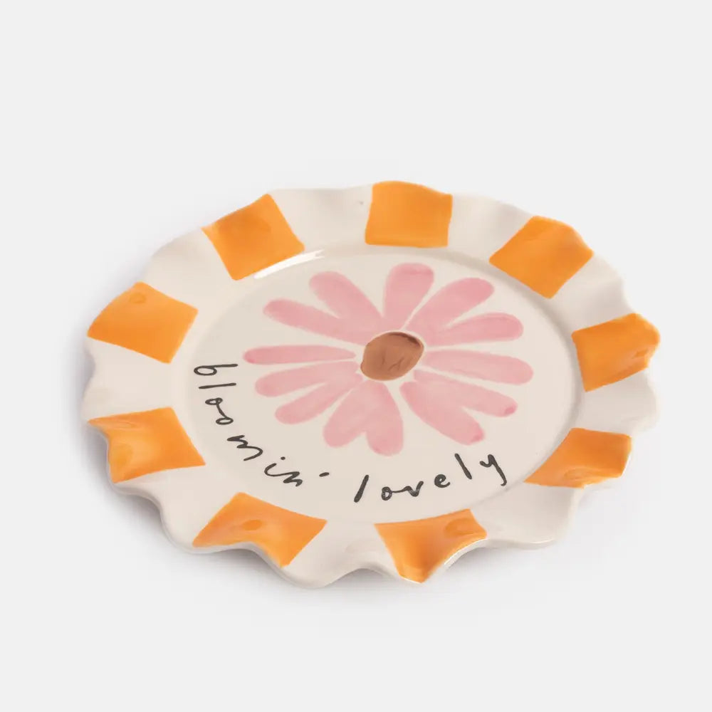 assiette festonnée bloomin lovely Caroline gardner 