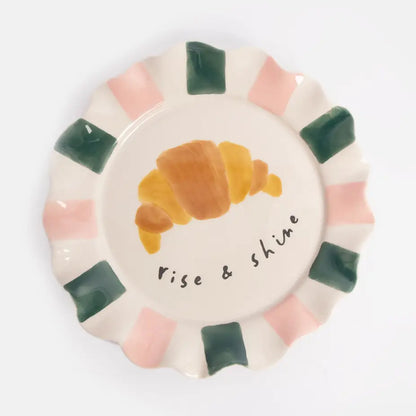 assiette festonnée rise and shine Caroline gardner 