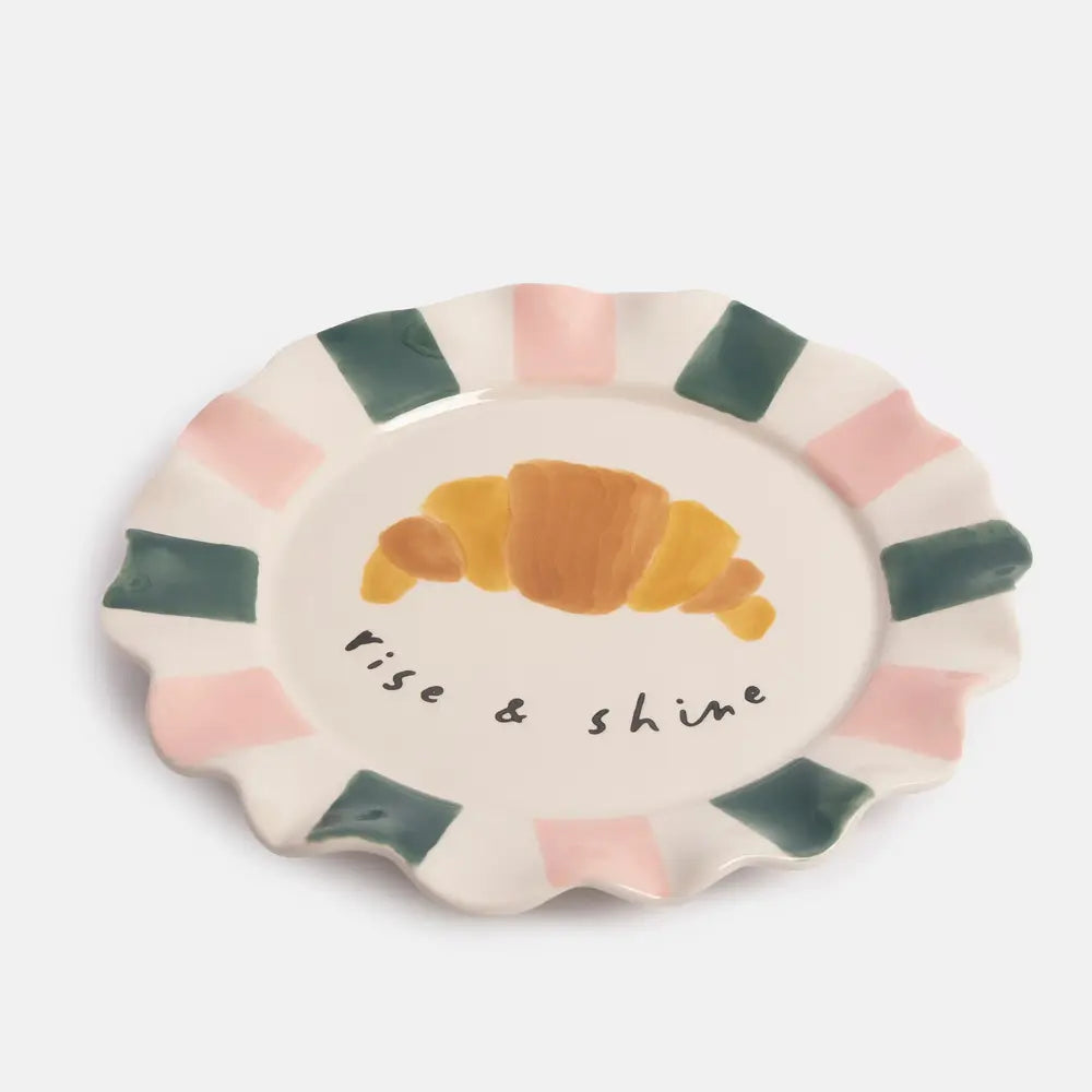 assiettes festonnée rise and shine Caroline gardner 