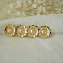 Barrette - Gabriella fleurs dorées