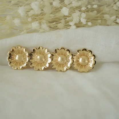 Barrette - Gabriella fleurs dorées