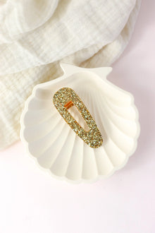 Barrette triangle - Paillettes doré