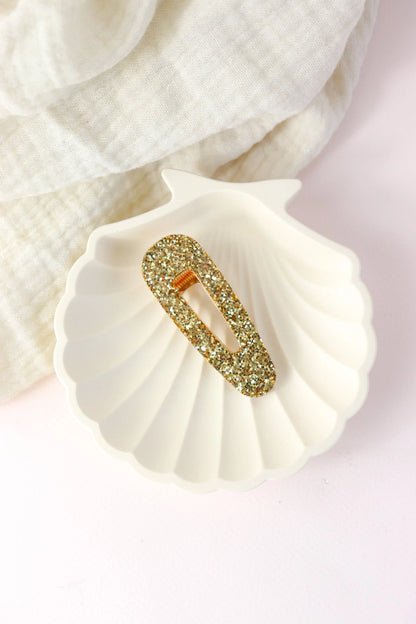 Barrette triangle - Paillettes doré