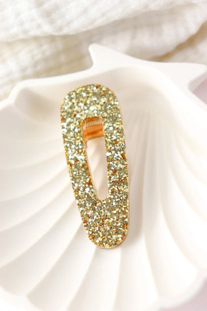 Barrette triangle - Paillettes doré