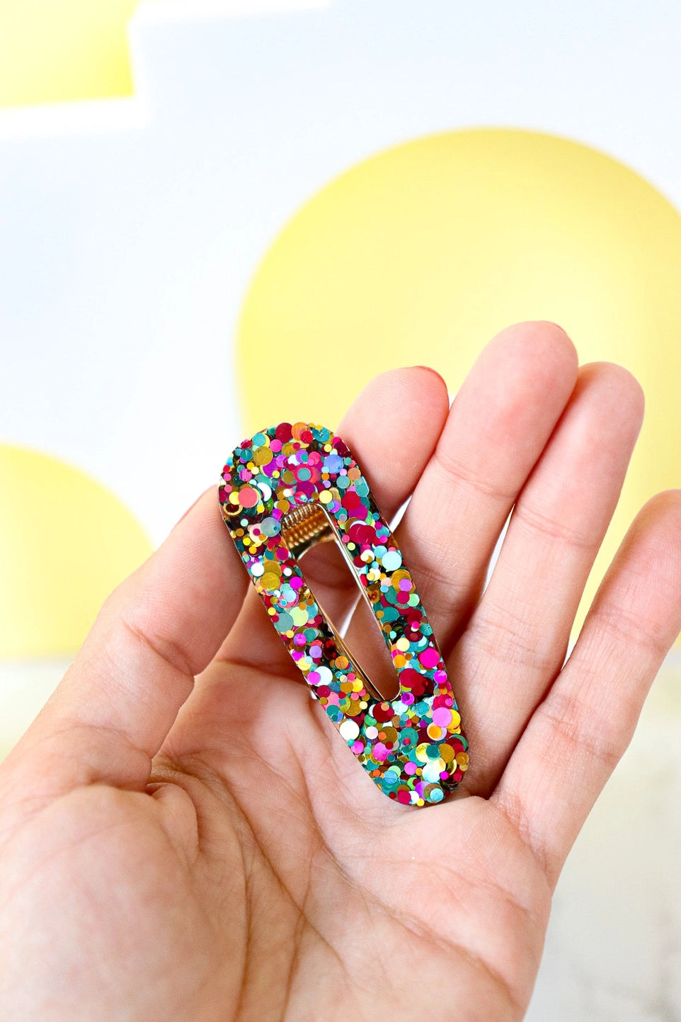 Barrette triangle - Joie multi vert
