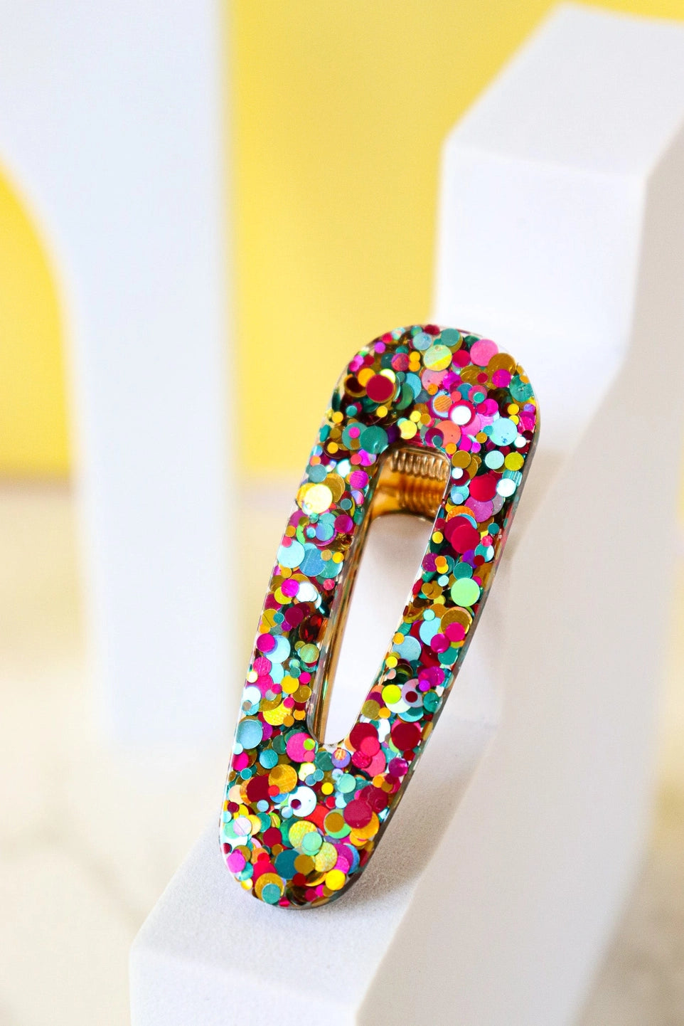 Barrette triangle - Joie multi vert