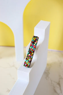Barrette droite - Paillettes joie multi vert