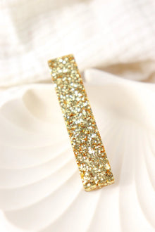 Barrette droite - Paillettes doré