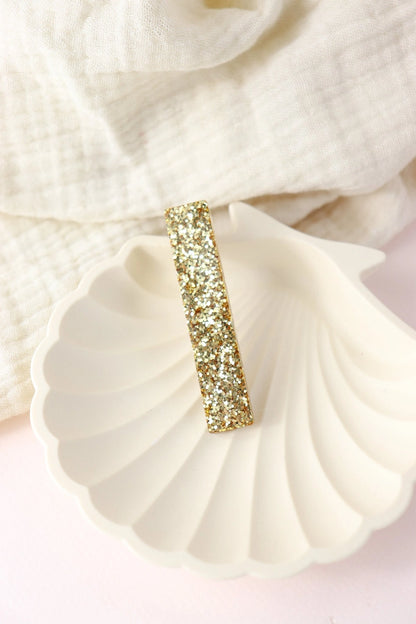 Barrette droite - Paillettes doré