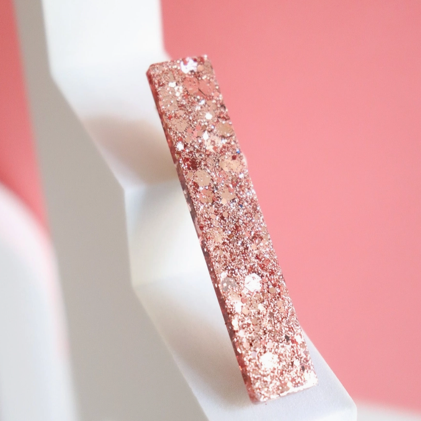 Barrette droite - Paillettes rose gold