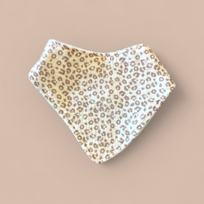 Bavoir bébé léopard rose