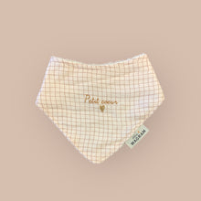Bavoir bébé petits carreaux - Petit coeur