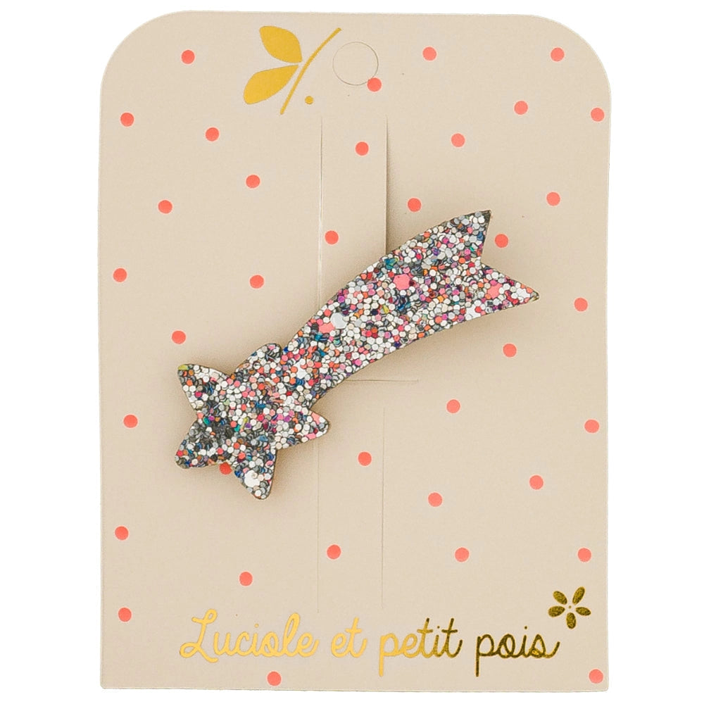 Barrette - Étoile filante argent