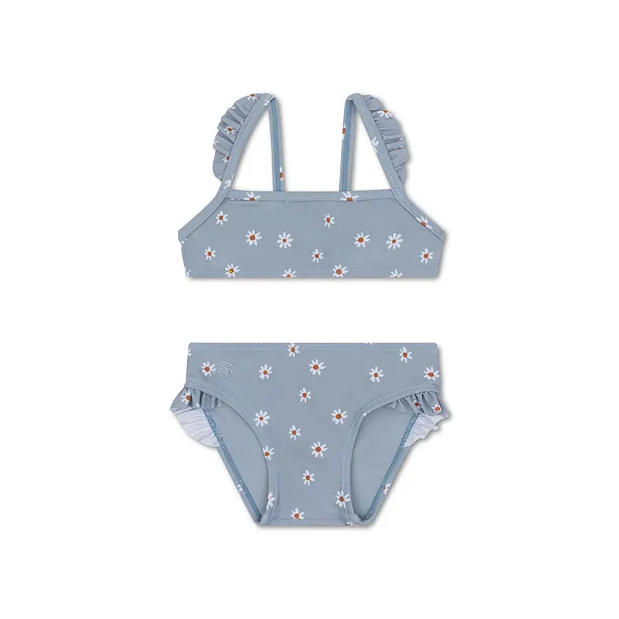 bikini bleu fleur de marguerite swim essentials