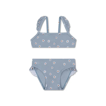 bikini bleu fleur de marguerite swim essentials