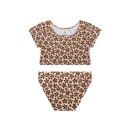 bikini fleurs marrons swim essentials