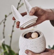 Boite lapin - Blanc tacheté
