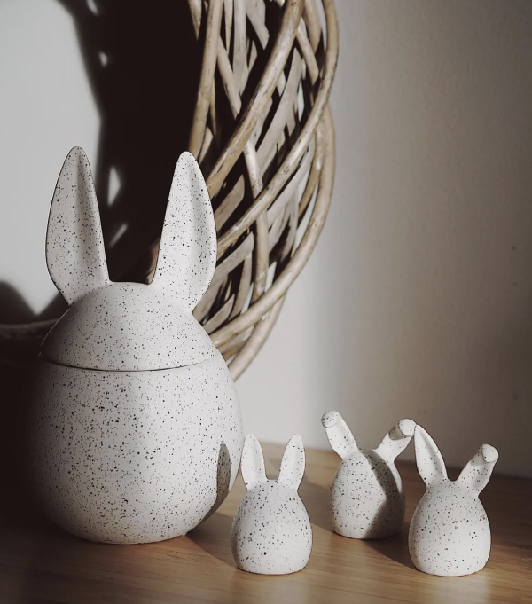 Boite lapin - Blanc tacheté