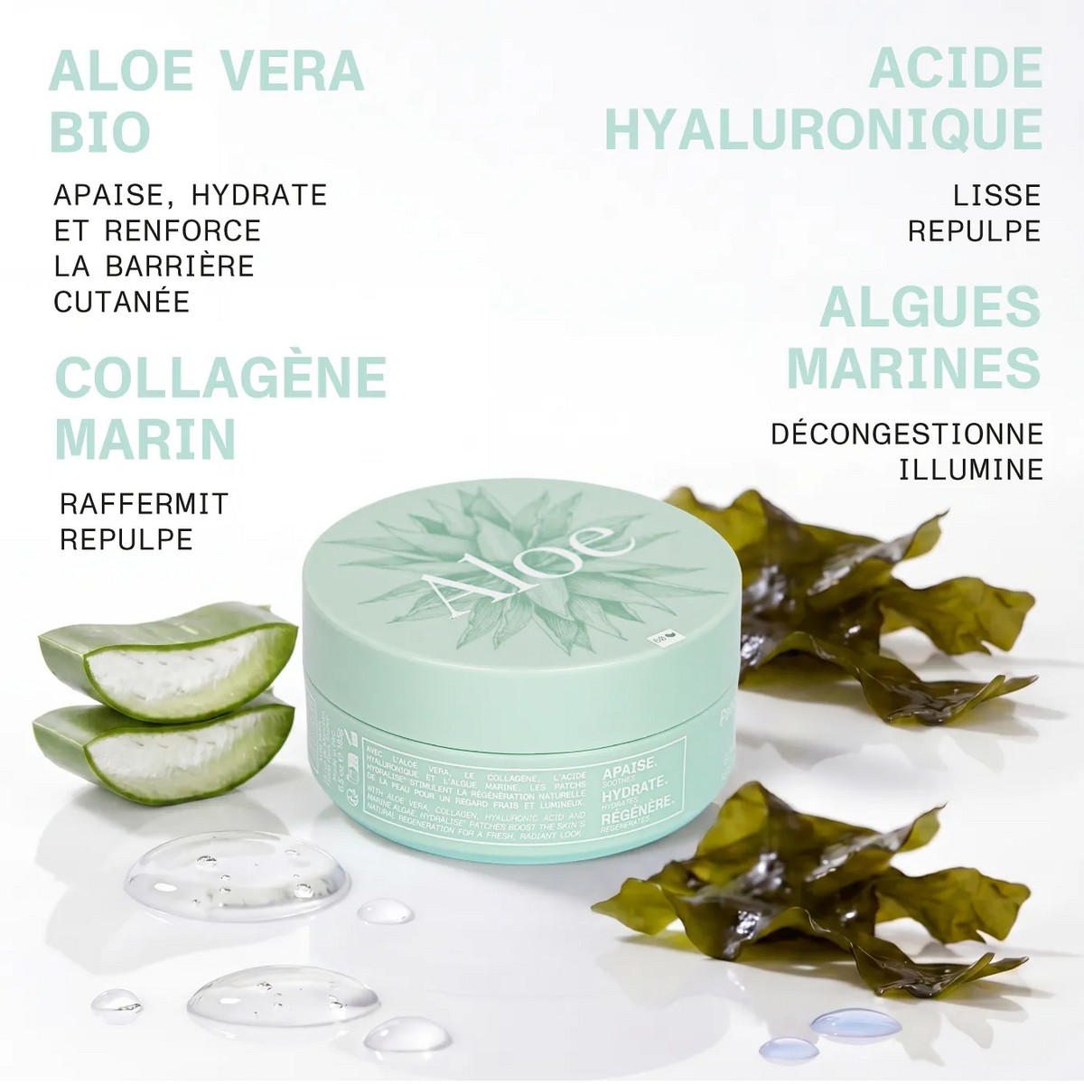 boite de patchs pour les yeux aloes paris 