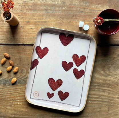 Plateau coeur à jouer - Demi plateau