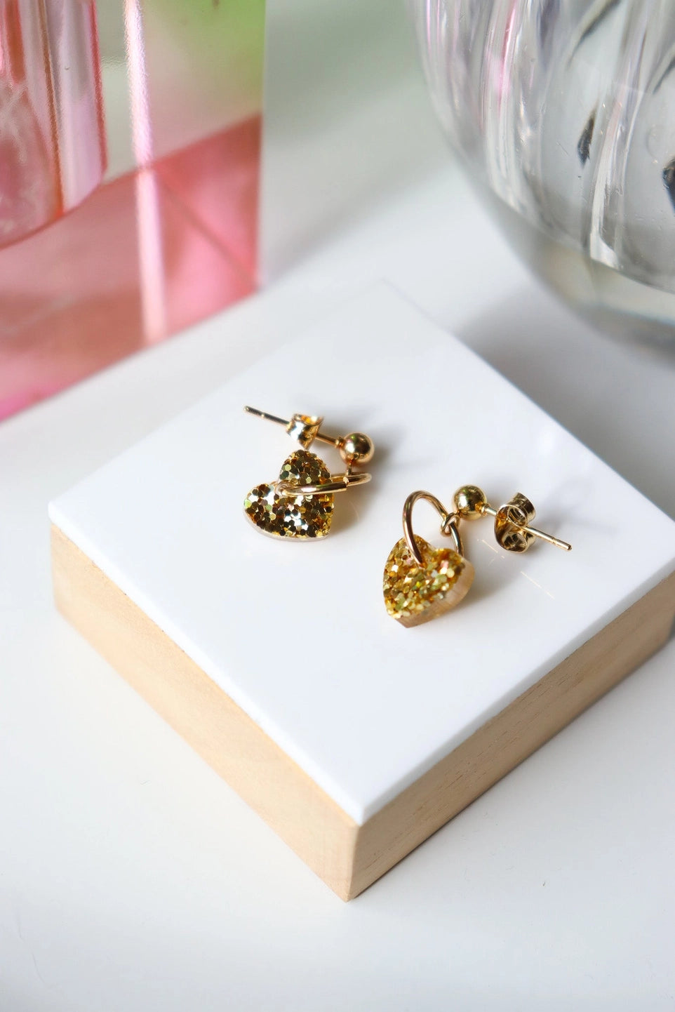Boucles d'oreilles petit coeur Lucie - Or