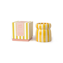 bougie rayée Gold Coast jaune paddy wax
