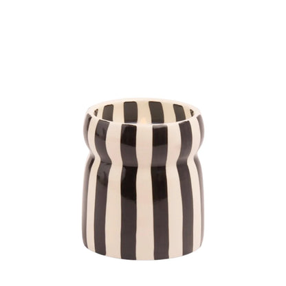 bougie rayée noire lava stone paddy wa