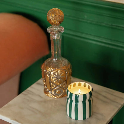 bougie rayée verte isla fresca gentlemen's hardware