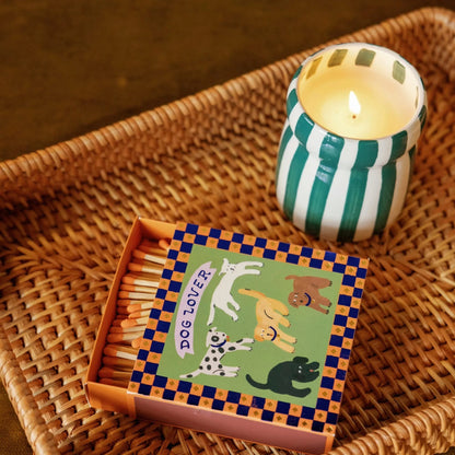 bougie rayée verte isla fresca gentlemen's hardware