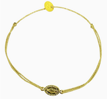 Bracelet fil lurex - Madonne or