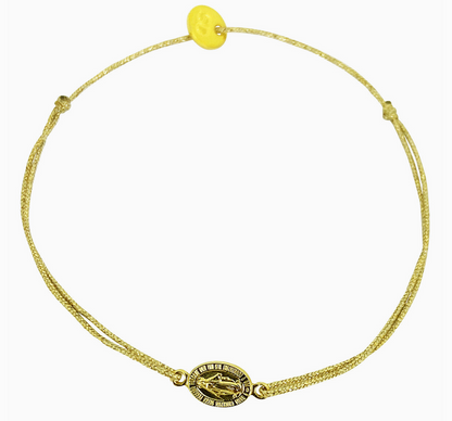 Bracelet fil lurex - Madonne or