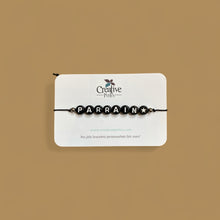 Bracelet PARRAIN - Noir écriture blanche