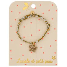 bracelet étoile dorée liberty ocre luciole et petit pois