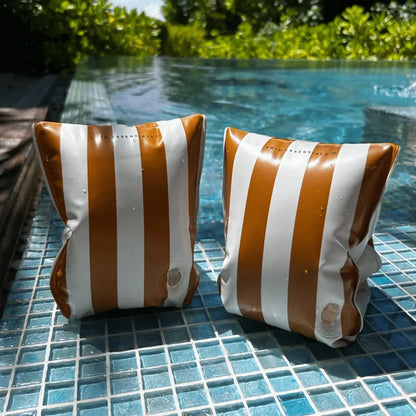brassards rayures marrons swim essentials