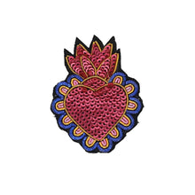 Broche en sequins - Ex-voto coeur