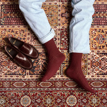 Chaussettes côtelées 36/40 - Bordeaux