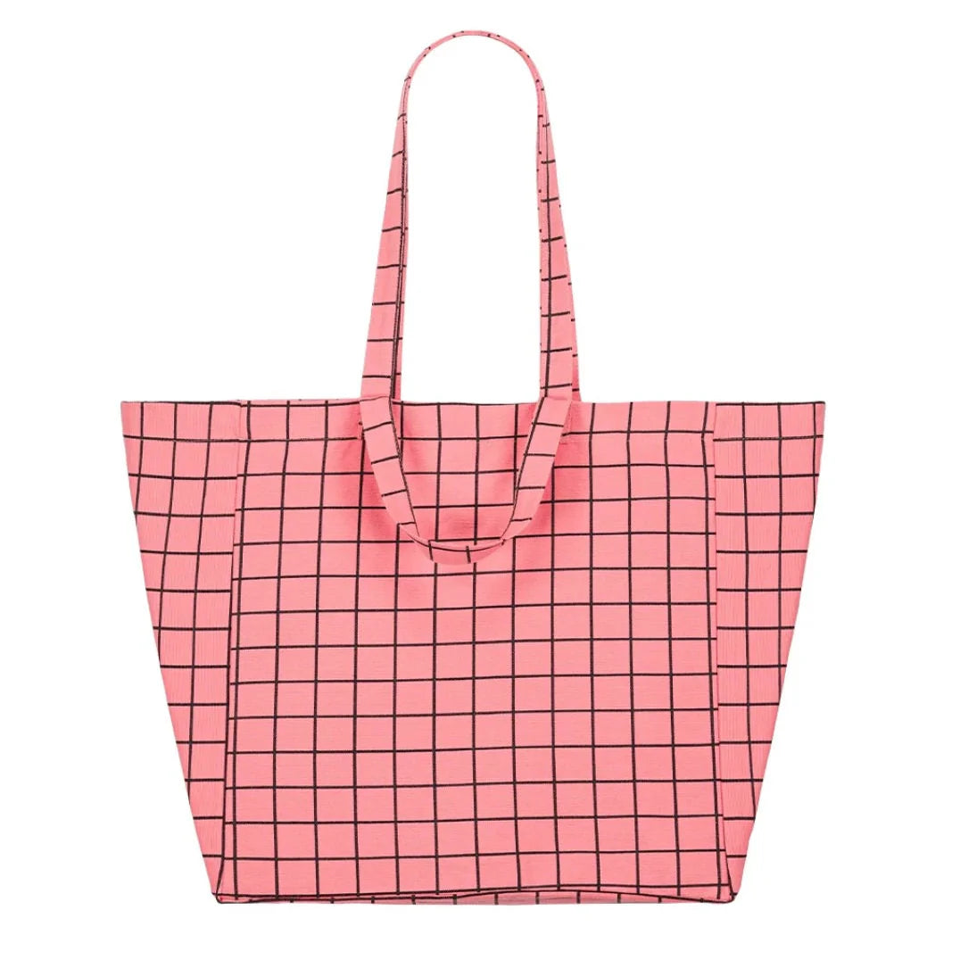 cabas check funky pink