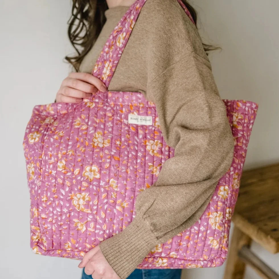 cabas folk story pink bindi