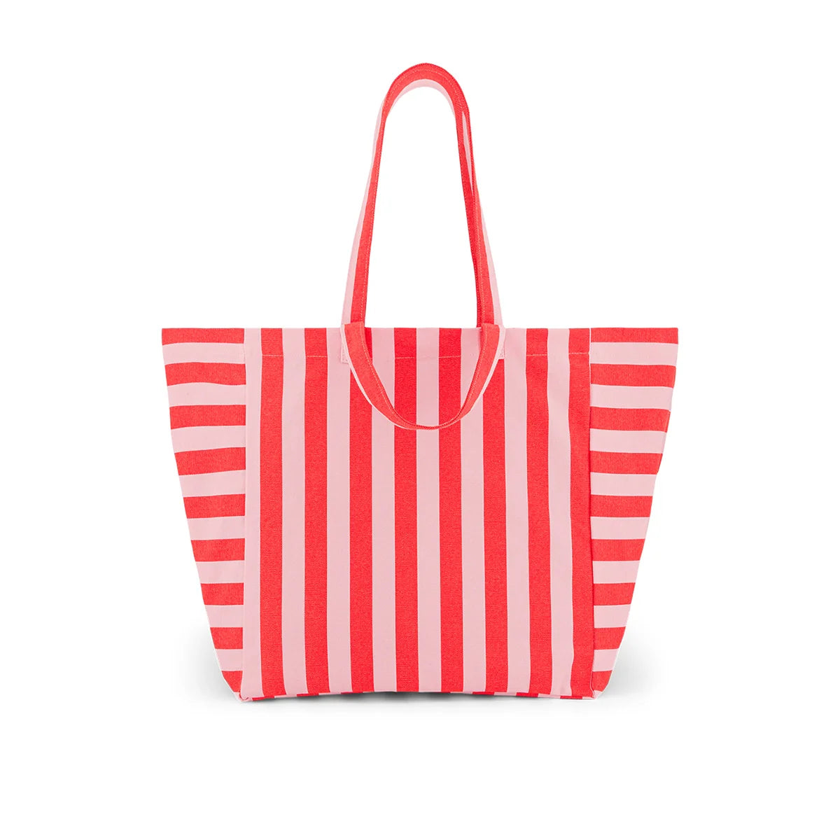 cabas rayures candy pink rouge