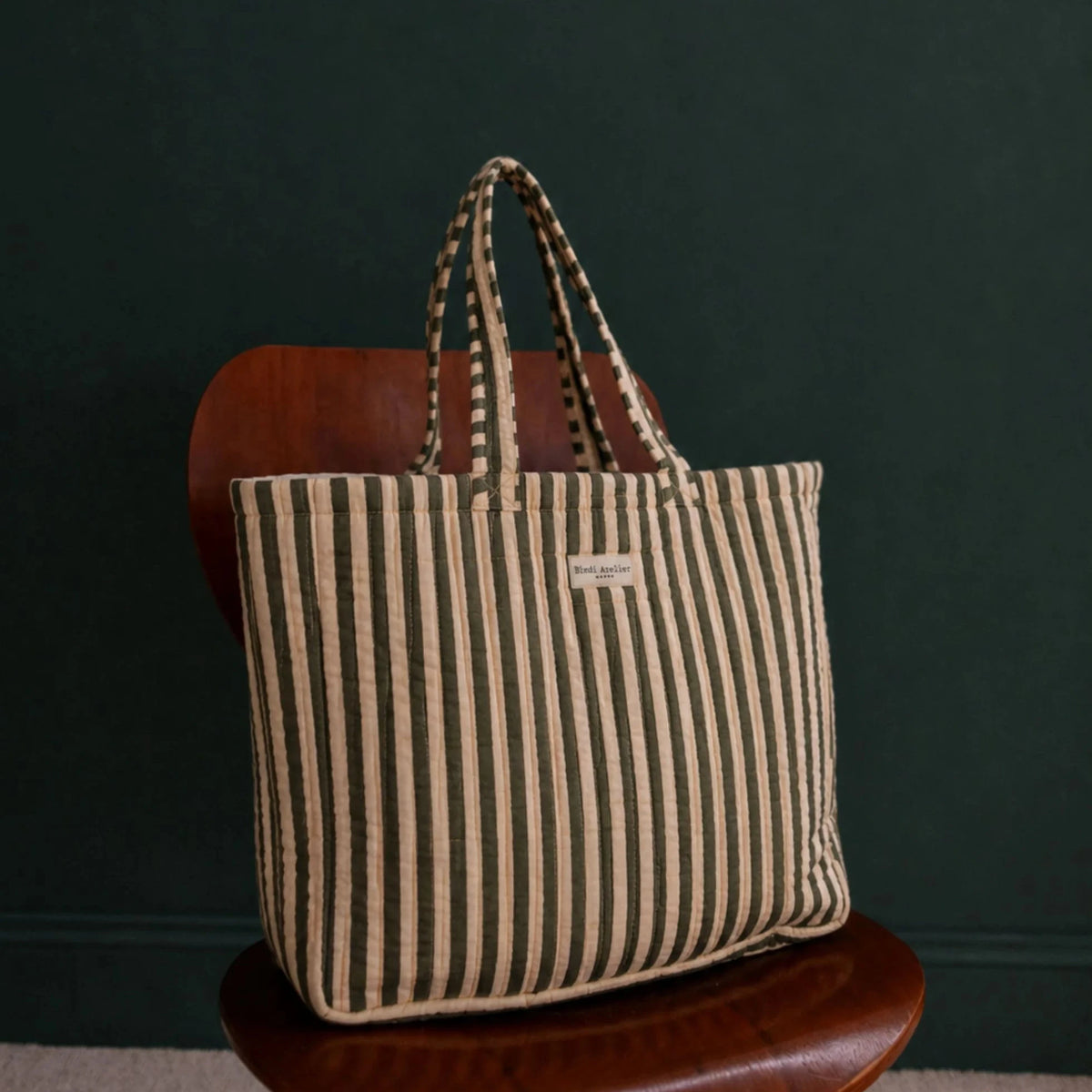 cabas stripes leaf bindi atelier