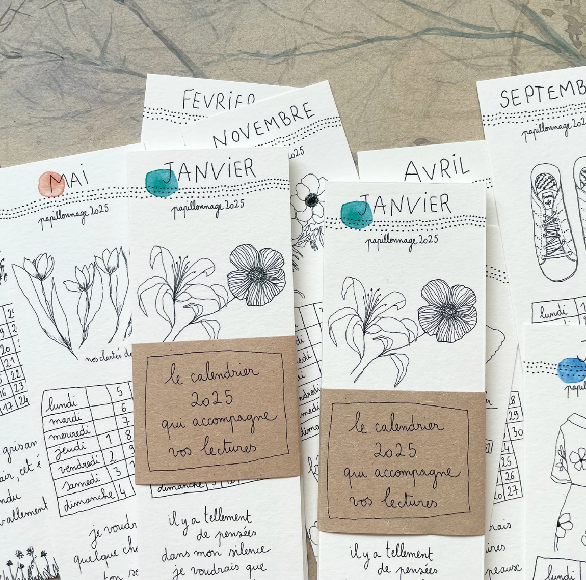 Le calendrier marque-pages 2025
