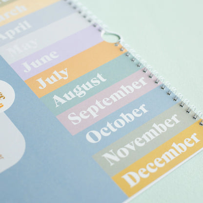 Calendrier non daté à suspendre