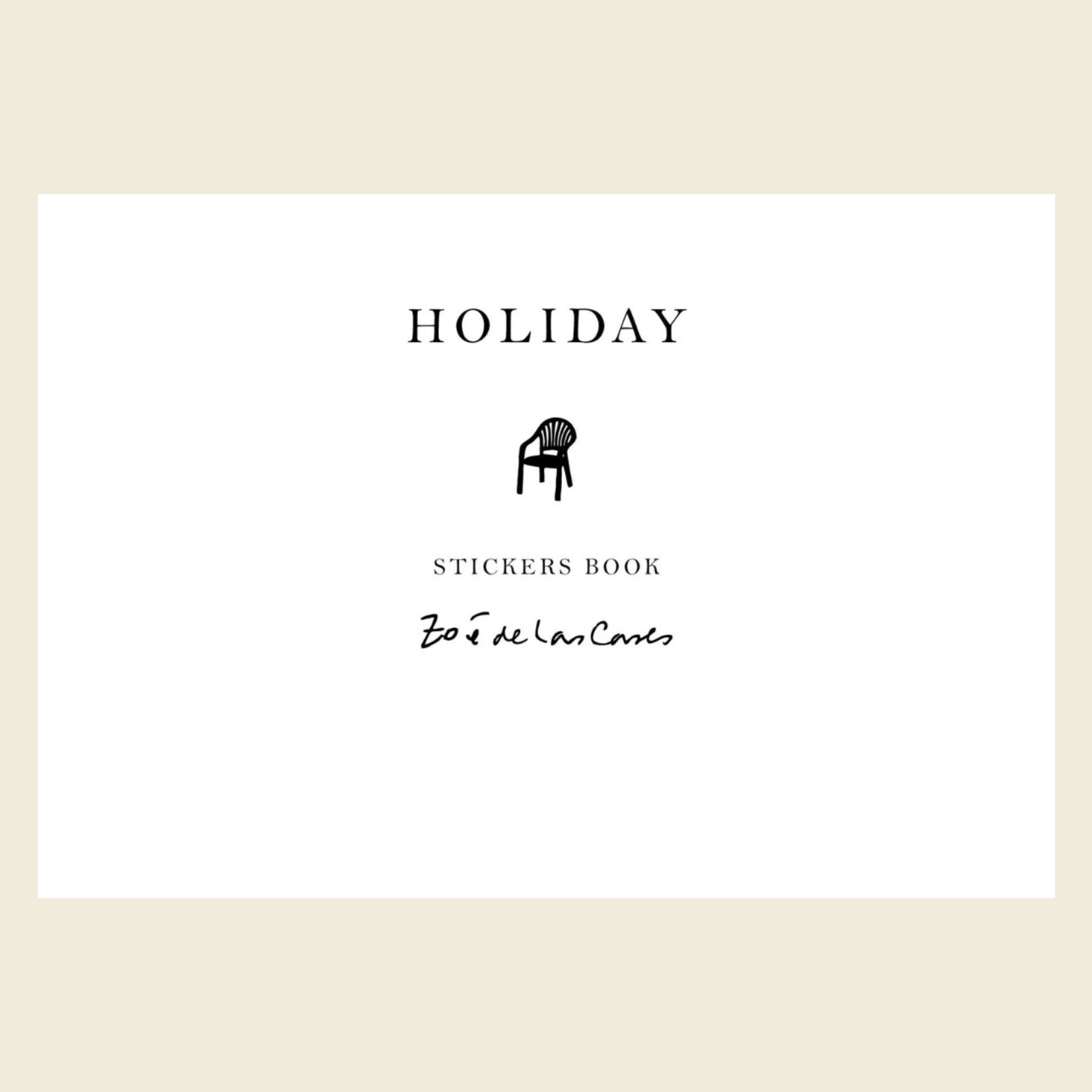 carnet de stickers holidays Zoe de las cases
