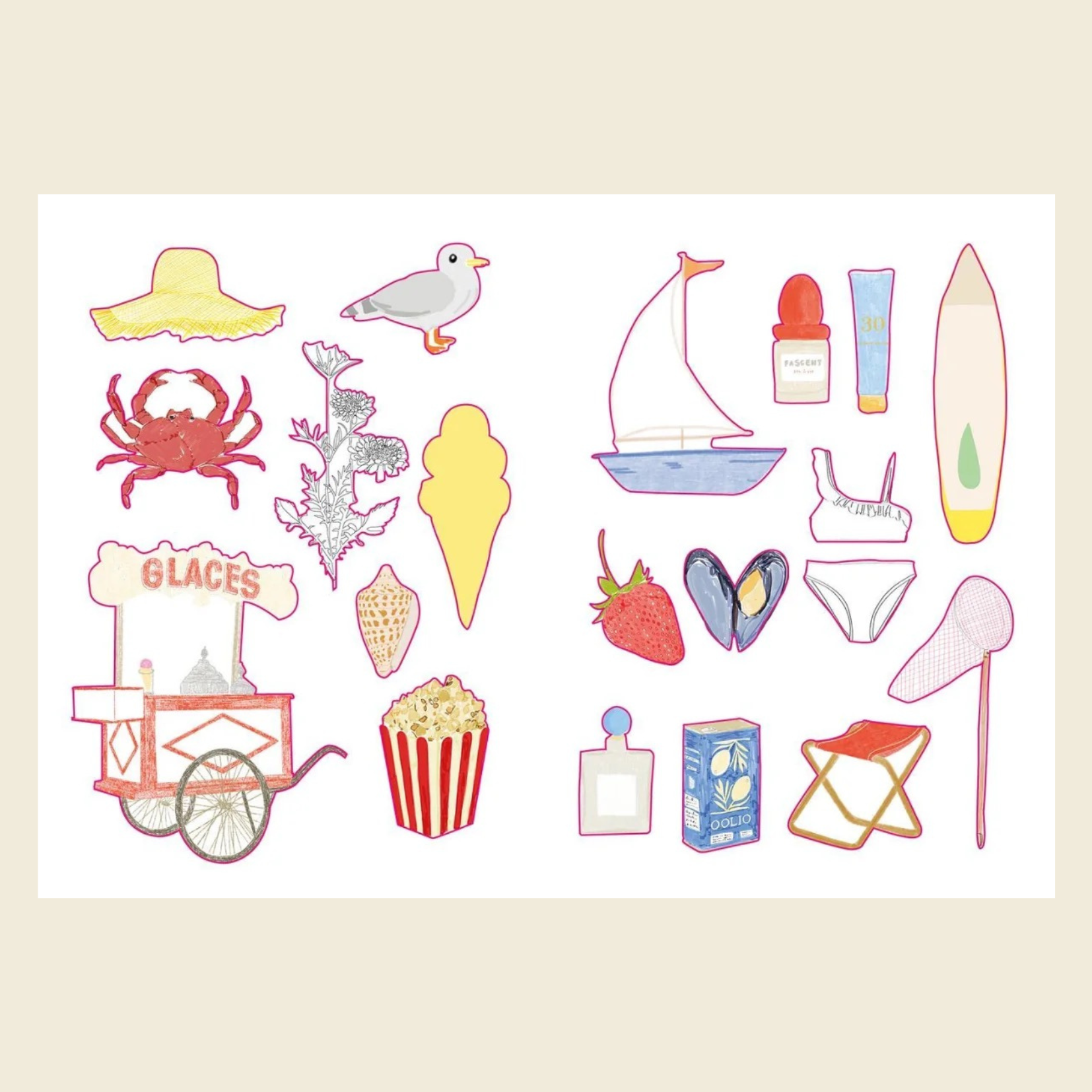 carnet de stickers holidays Zoe de las cases