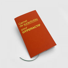 Carnet de suractivités pour HYPERACTIF